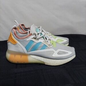 adidas Originals ZX 2K BOOST W White Blue Pink Orange Women Shoes H06578 Size‎ 6